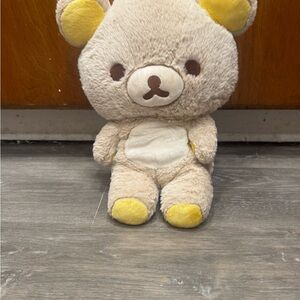 Adorable Tan and Yellow Plush Bear Toy
